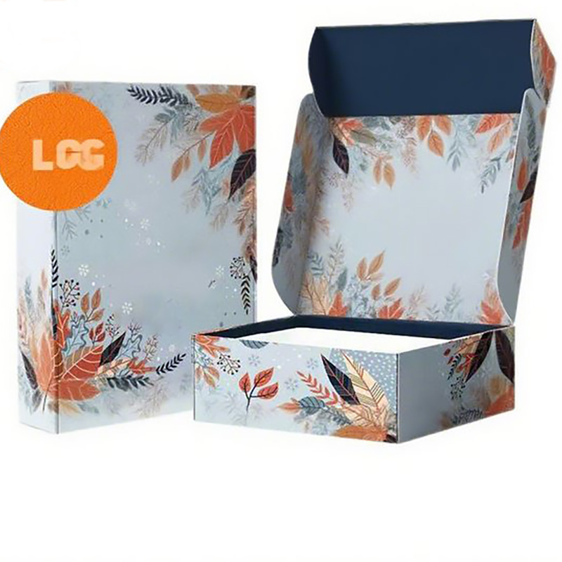Colorful Packaging Box with Handle Mailer Foldable Printable Clothes ...