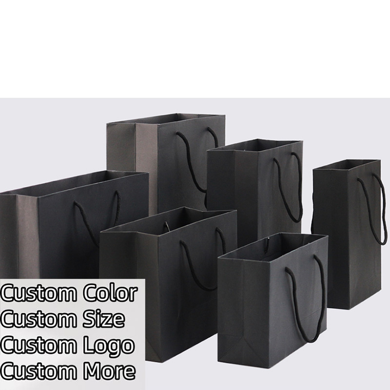 Custom Luxury Gold Foil Matte Embossed Laminated Paper Bag Logo Large ...
