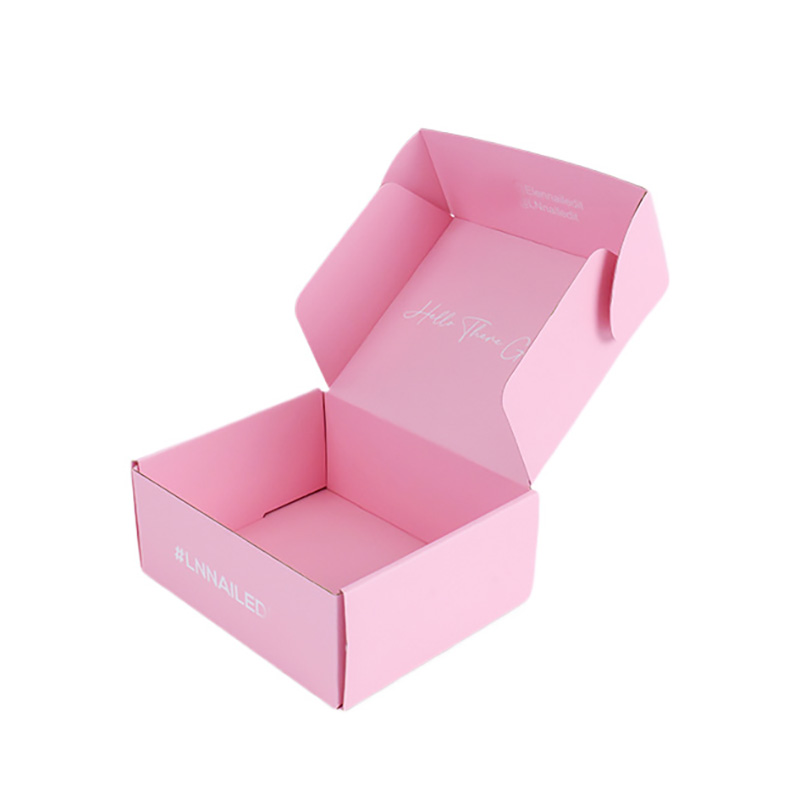 Custom Printed Design Black Roll End Mailing Box Folding Corrugated ...